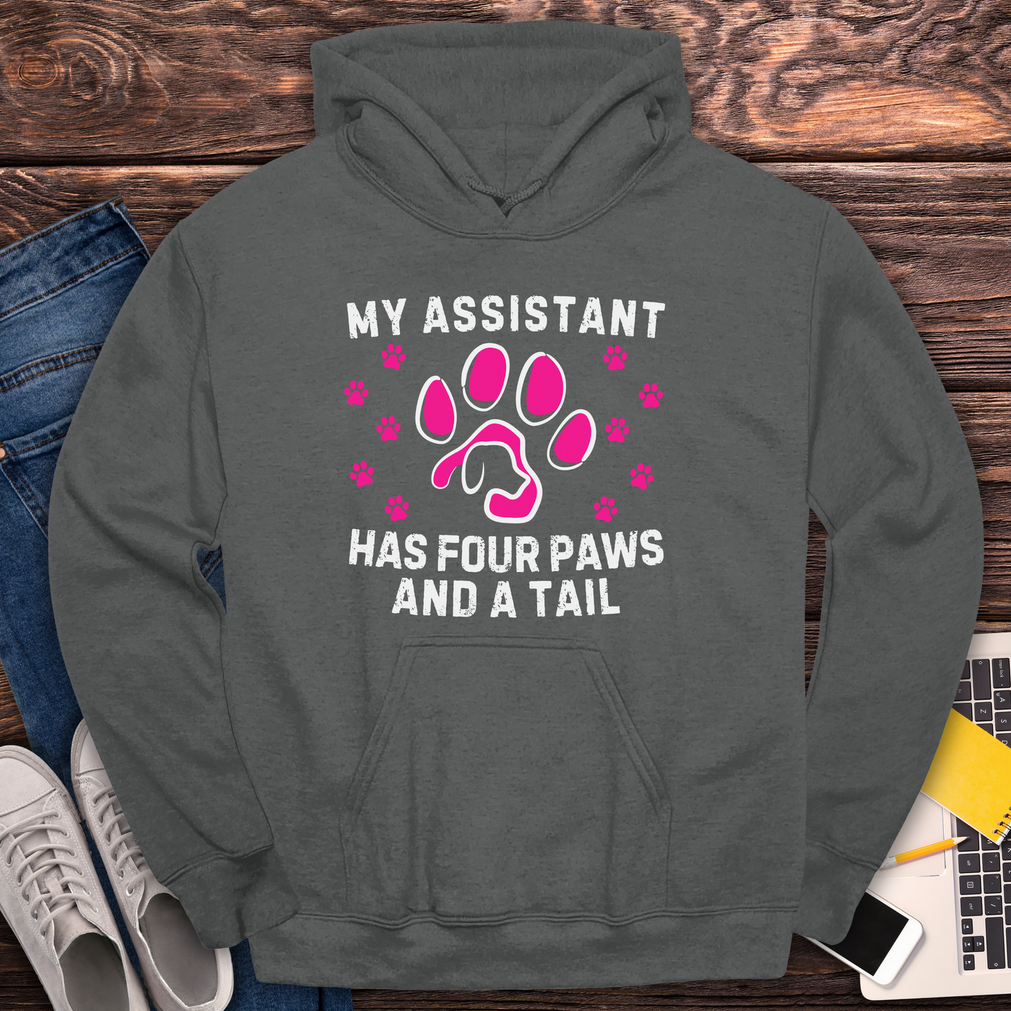 My Assistant Has 4 Paws And A Tail - Hoodie