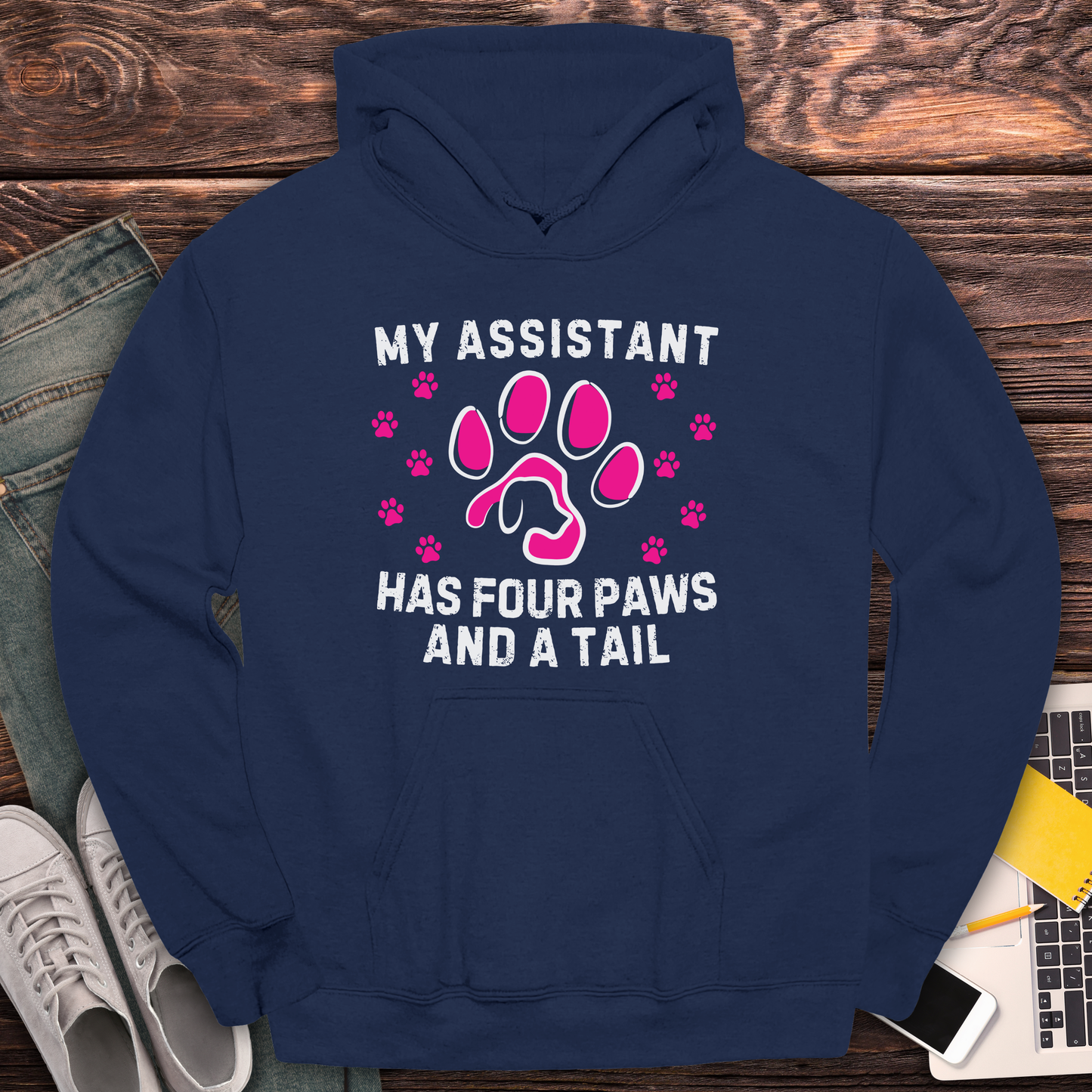 My Assistant Has 4 Paws And A Tail - Hoodie