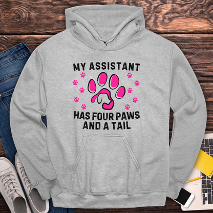 My Assistant Has 4 Paws And A Tail - Hoodie